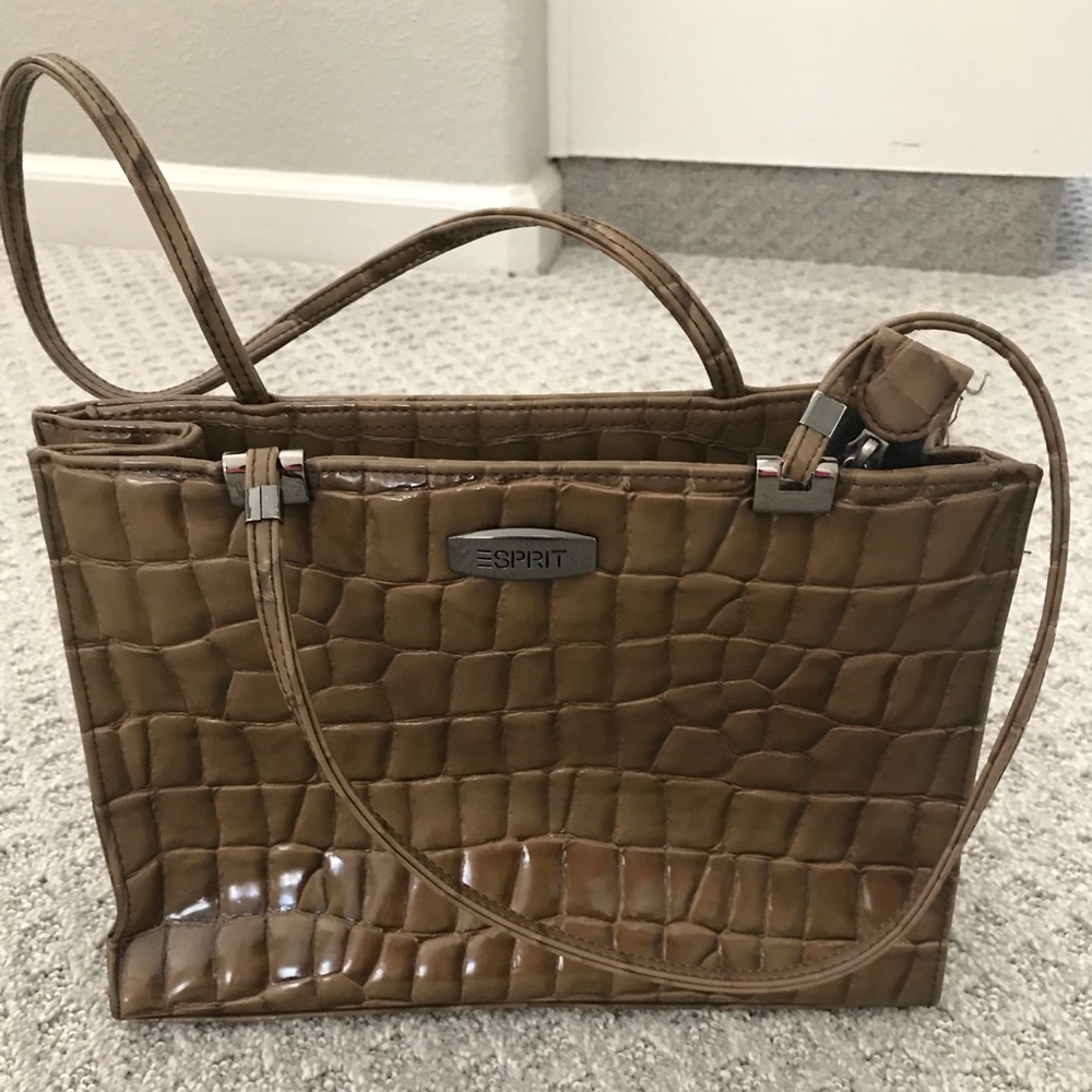 Esprit faux croc print bag